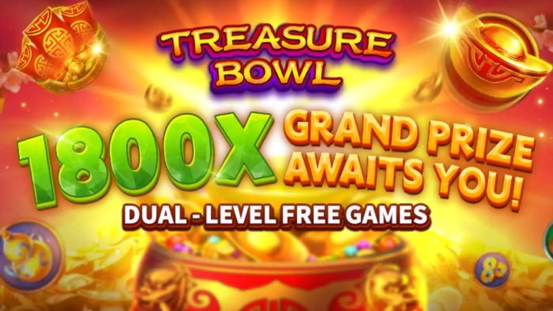 Multiplicadores Treasure Bowl virpg - 7777x Máximo com Tigela Dourada